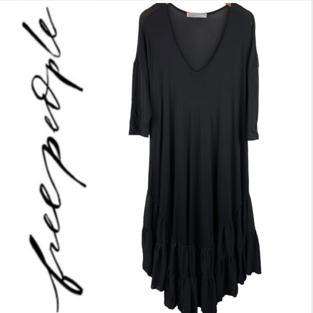 FREE PEOPLE Beach Collection Sunseeker Maxi Dress Obsidian NWT - Picture 13 of 13